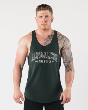 Alphalete AA Raw Cut Uomo Canotta Verdi | 16FUXGOYT