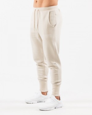 Alphalete Academy Club Uomo Pantaloni Jogger Beige | 49SAFBLYH