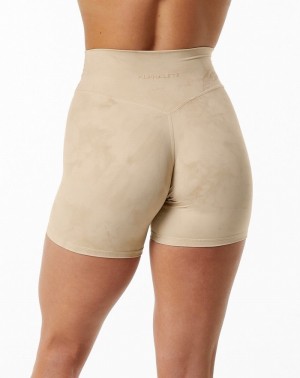 Alphalete Alphalux Wonder 6" Donna Pantaloncini Beige | 76MBTJGIL