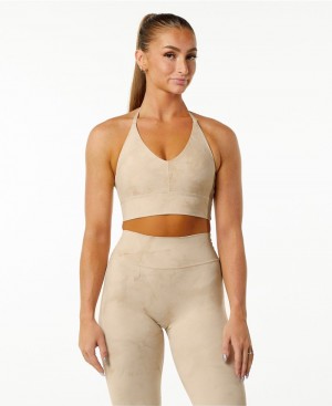 Alphalete Alphalux Wonder Donna Reggiseni Beige | 14XFUSRAN