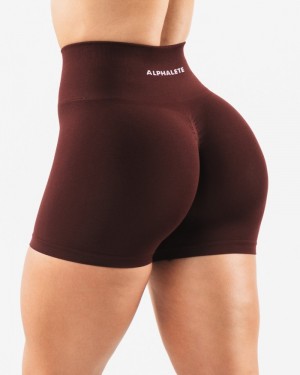 Alphalete Amplify 4.5" Donna Pantaloncini Bordeaux | 68DQJTYBN