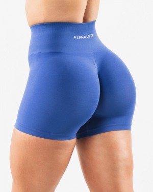 Alphalete Amplify 4.5" Donna Pantaloncini Blu | 94VPFKXDR