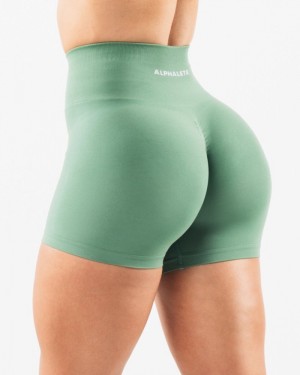 Alphalete Amplify 4.5" Donna Pantaloncini Verdi | 46TIVONKW