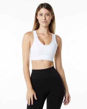 Alphalete Amplify Donna Reggiseni Bianche | 75CDJTAPE