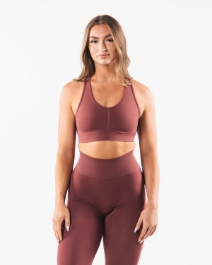 Alphalete Amplify Donna Reggiseni Bordeaux | 42WYSDHIB