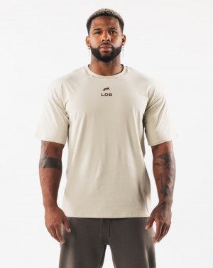 Alphalete Brushed Crest Uomo Camicie Bianche | 85POIDVQM