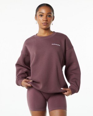 Alphalete Classiche Crew Donna Magliette Rosa | 02EBJNFOV