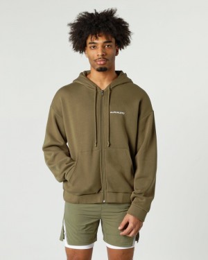Alphalete Classiche Full-Zip Uomo Giacche Verdi | 95PRIQHYN