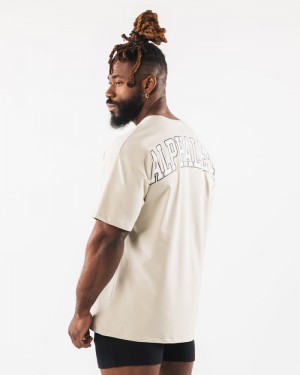 Alphalete Collegiate Uomo Camicie Bianche | 96CLSYEDT