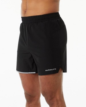 Alphalete Core Stride 5” Uomo Pantaloncini Nere | 59HPTRAKC