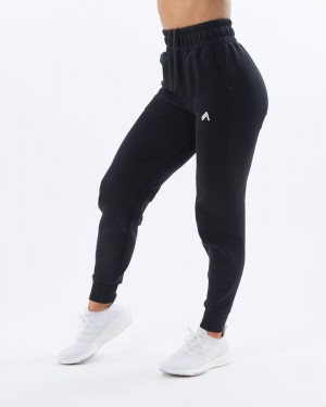 Alphalete ELMTS Cuffed Donna Pantaloni Jogger Nere | 68AZRDONY
