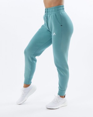 Alphalete ELMTS Cuffed Donna Pantaloni Jogger Verde Acqua | 97VLBMJNI