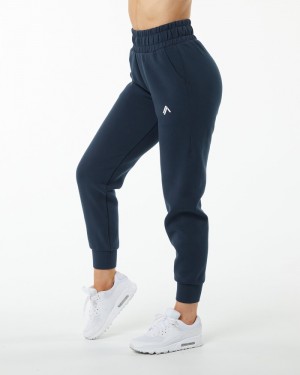 Alphalete ELMTS Cuffed Donna Pantaloni Jogger Blu Marino | 05GQSYFXA