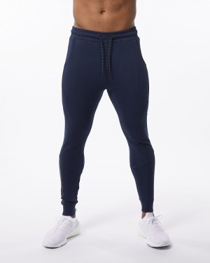 Alphalete ELMTS Cuffed Uomo Pantaloni Jogger Blu Marino | 06QFELBPH