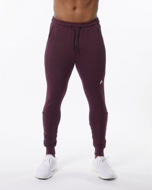 Alphalete ELMTS Cuffed Uomo Pantaloni Jogger Bordeaux | 03CKWJXBE