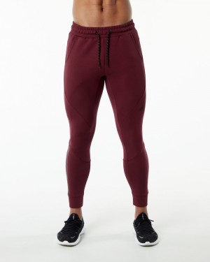 Alphalete ELMTS Cuffed Uomo Pantaloni Jogger Bordeaux | 06LZNYERX