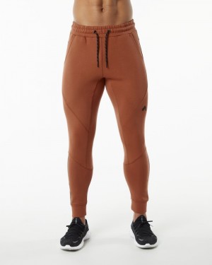 Alphalete ELMTS Cuffed Uomo Pantaloni Jogger Rosse Scuro | 09EGJOLVD