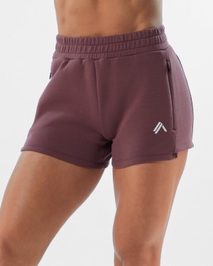 Alphalete ELMTS Ginnastica 3.5" Donna Pantaloncini Viola | 45RJLXAUF