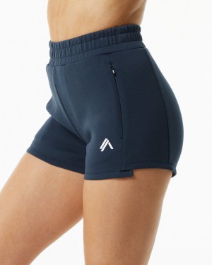 Alphalete ELMTS Ginnastica 3.5" Donna Pantaloncini Blu Marino | 70UIWPVJZ
