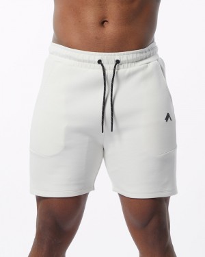 Alphalete ELMTS Ginnastica 6" Uomo Pantaloncini Crema | 50ZGWCNRX