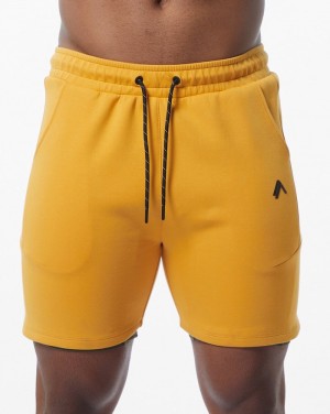 Alphalete ELMTS Ginnastica 6" Uomo Pantaloncini Gialle | 97DLRQMOA