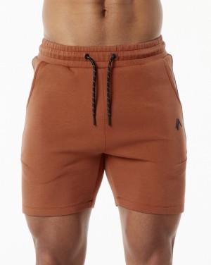 Alphalete ELMTS Ginnastica 6" Uomo Pantaloncini Rosse Scuro | 54UKAFOZS