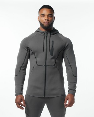 Alphalete ELMTS Ginnastica Uomo Giacche Grigie | 43PODZFVA
