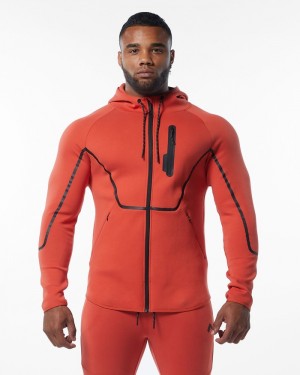 Alphalete ELMTS Ginnastica Uomo Giacche Arancioni | 01CZHLIUJ