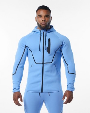 Alphalete ELMTS Ginnastica Uomo Giacche Blu Chiaro | 42YQMUSCZ
