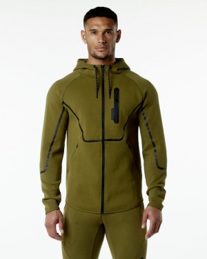 Alphalete ELMTS Ginnastica Uomo Giacche Verdi | 52KWVSBCT