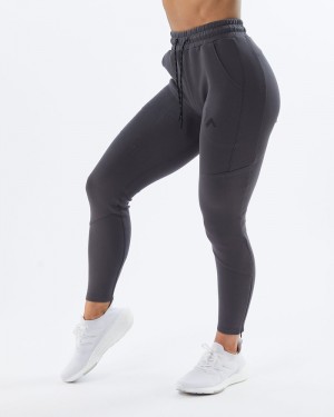 Alphalete ELMTS Zip Donna Pantaloni Jogger Grigie | 35OMATVEU