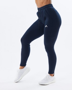 Alphalete ELMTS Zip Donna Pantaloni Jogger Blu Marino | 84BLWHRFG