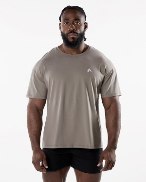 Alphalete Emblem Uomo Camicie Grigie | 36OTUDNIH