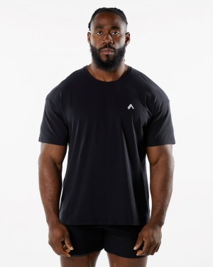 Alphalete Emblem Uomo Camicie Nere | 01OXQEMIV