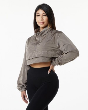Alphalete Endure Crop Donna Giacche Marroni | 36IWNXZGS