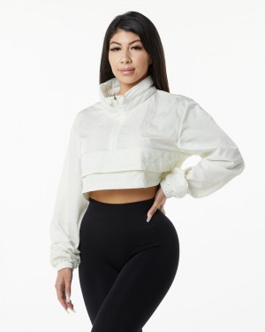Alphalete Endure Crop Donna Giacche Verde Oliva | 43WRIFUMV