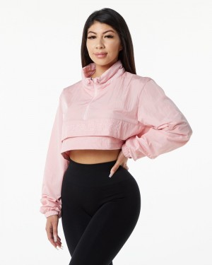 Alphalete Endure Crop Donna Giacche Viola | 65WIFKVBO