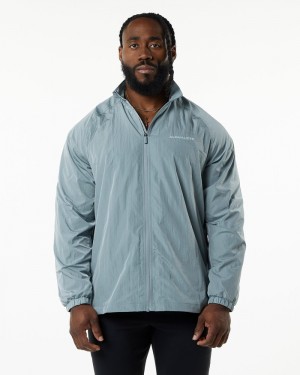 Alphalete Endure Zip Uomo Giacche Grigie Blu | 10TWPCZQM