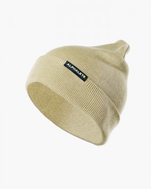 Alphalete Essential Foldover Donna Berretti Beige | 28LEZHUQB