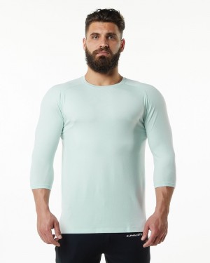 Alphalete Evo 3/4 Sleeve Uomo Camicie Blu | 60ORSITCM