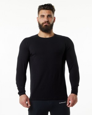 Alphalete Evo Epaulette Uomo Camicie Nere | 98ZGUREDF
