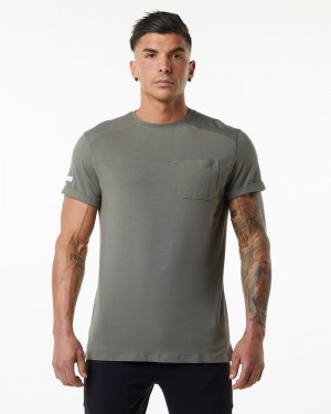 Alphalete Evo Pocket Uomo Camicie Grigie | 47LHQUBSI