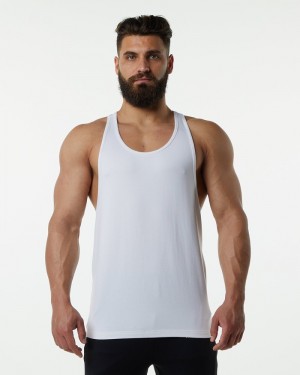 Alphalete Evo Stringer Uomo Canotta Bianche | 74LIPVKXT