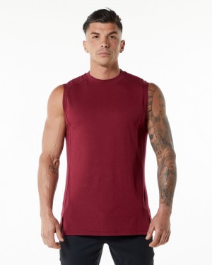 Alphalete Evo Uomo Canotta Rosse | 96IEDCVKQ