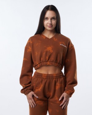 Alphalete HCTS Donna Felpa Marroni | 36JZYARKM