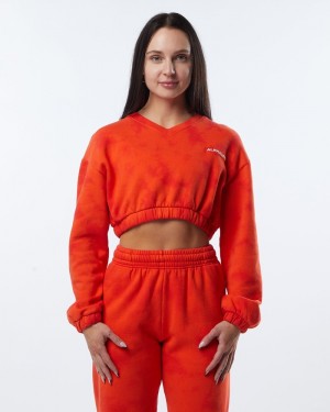 Alphalete HCTS Donna Felpa Rosse | 05IJEXNSP