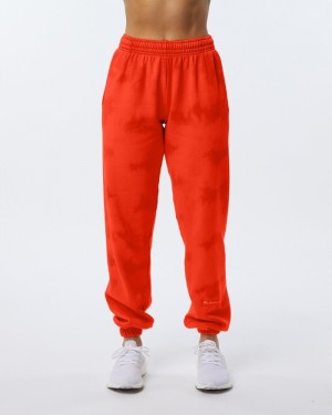 Alphalete HCTS Donna Pantaloni Jogger Rosse | 91IWNTAHQ