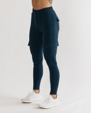 Alphalete Identity Cargo Donna Pantaloni Jogger Verde Acqua Scuro | 40NHWGJPF