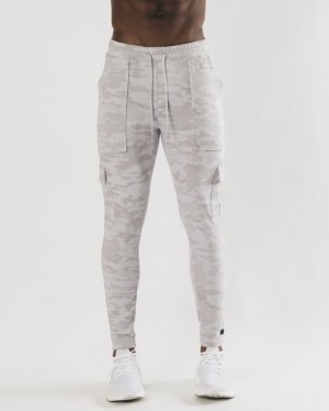 Alphalete Identity Cargo Uomo Pantaloni Jogger Argento Camouflage | 07SYLIJGP