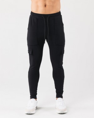 Alphalete Identity Cargo Uomo Pantaloni Jogger Nere | 72IPCZFJL